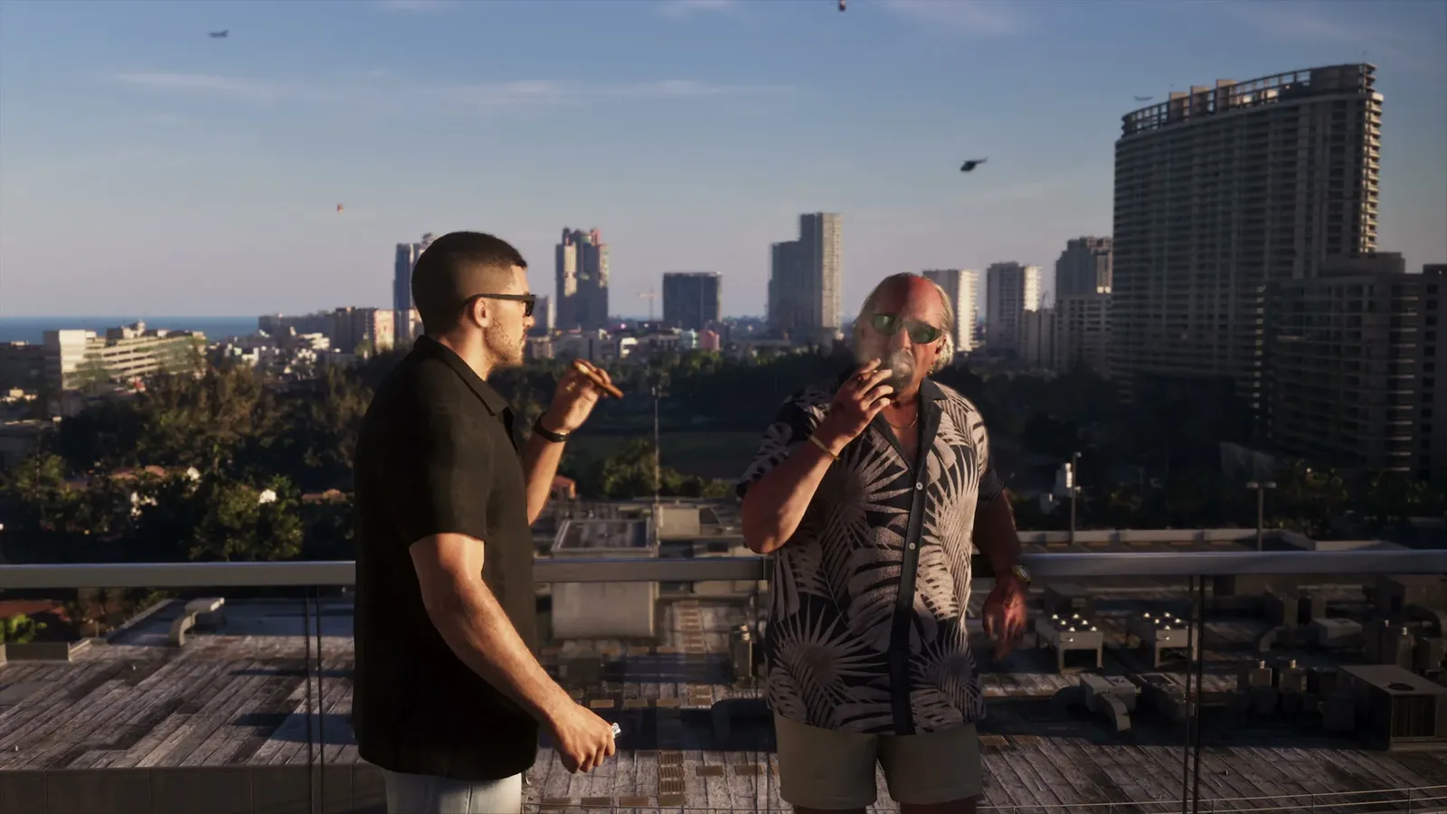 Jason and Brian Heder speaking on a balcony; context for the Jimmy Canto story, not a portrait of Jimmy.